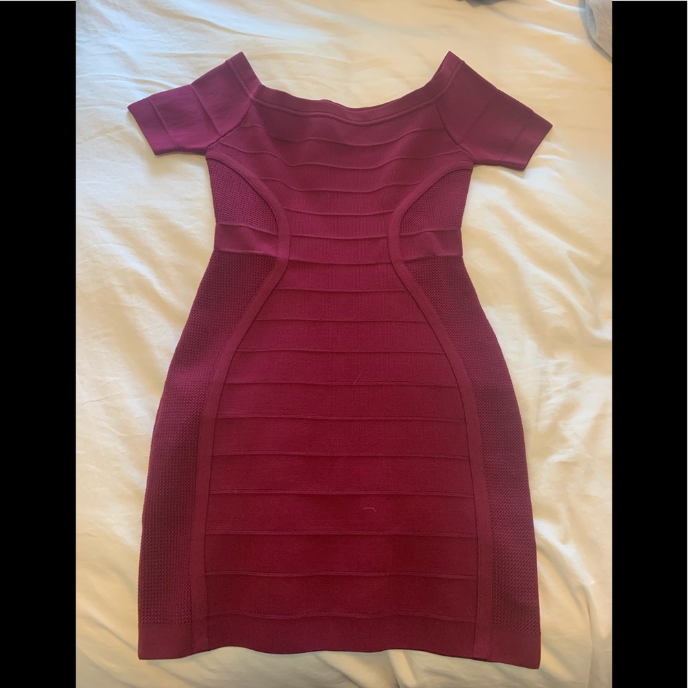 Red bandage mini dress